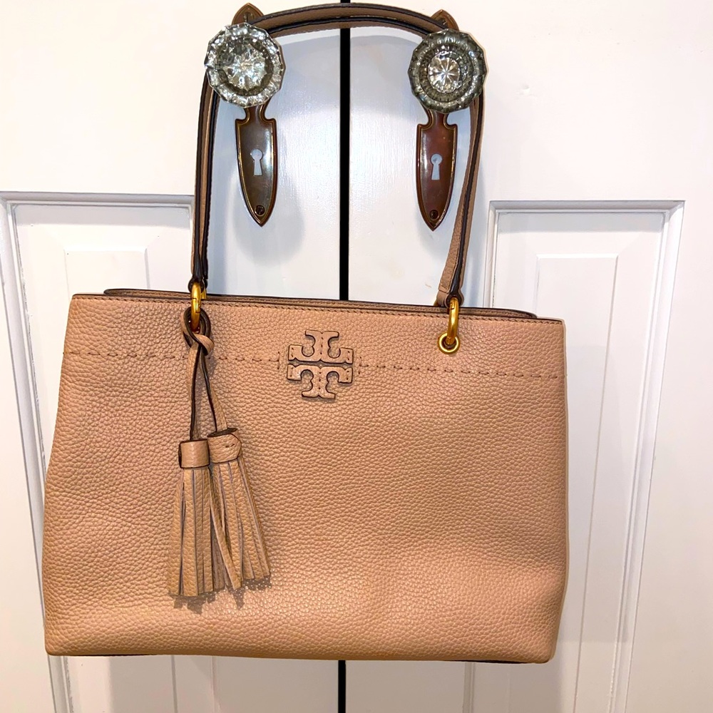Tory Burch classic Buff colored Tote